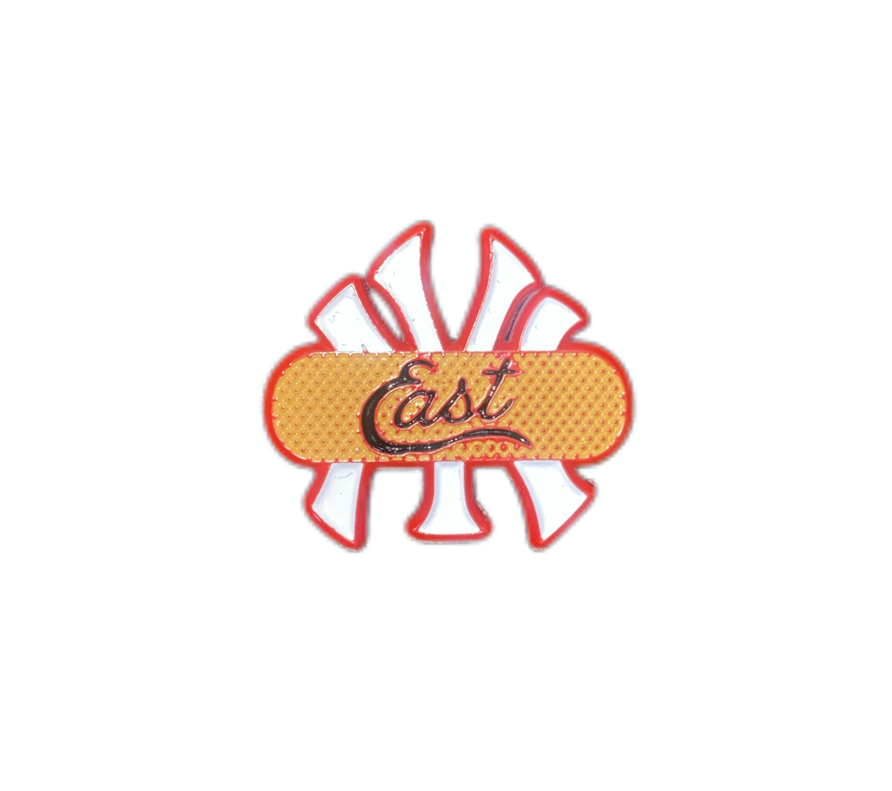 Neighborhood YANKEE PIN (white red outline)